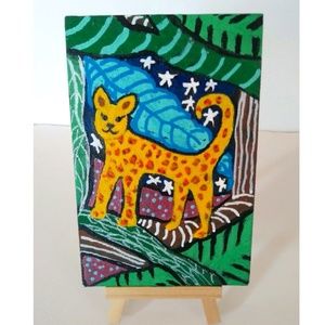 Original Acrylic Leopard Painting in Jungle